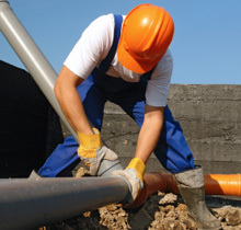 Paul is installing a new commercial pipe